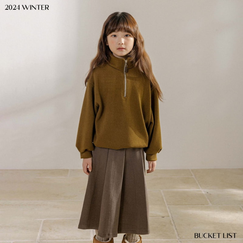 Bucket List - Korean Children Fashion - #prettylittlegirls - Knit Half Zip-up - 6