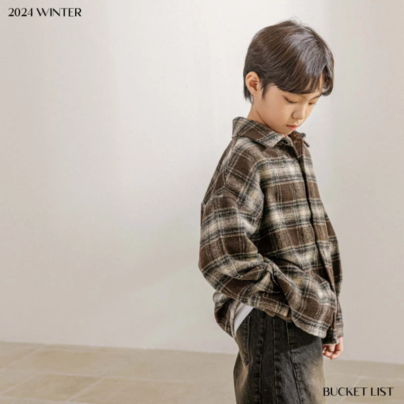 Bucket List - Korean Children Fashion - #stylishchildhood - Melo Check Shirt - 5