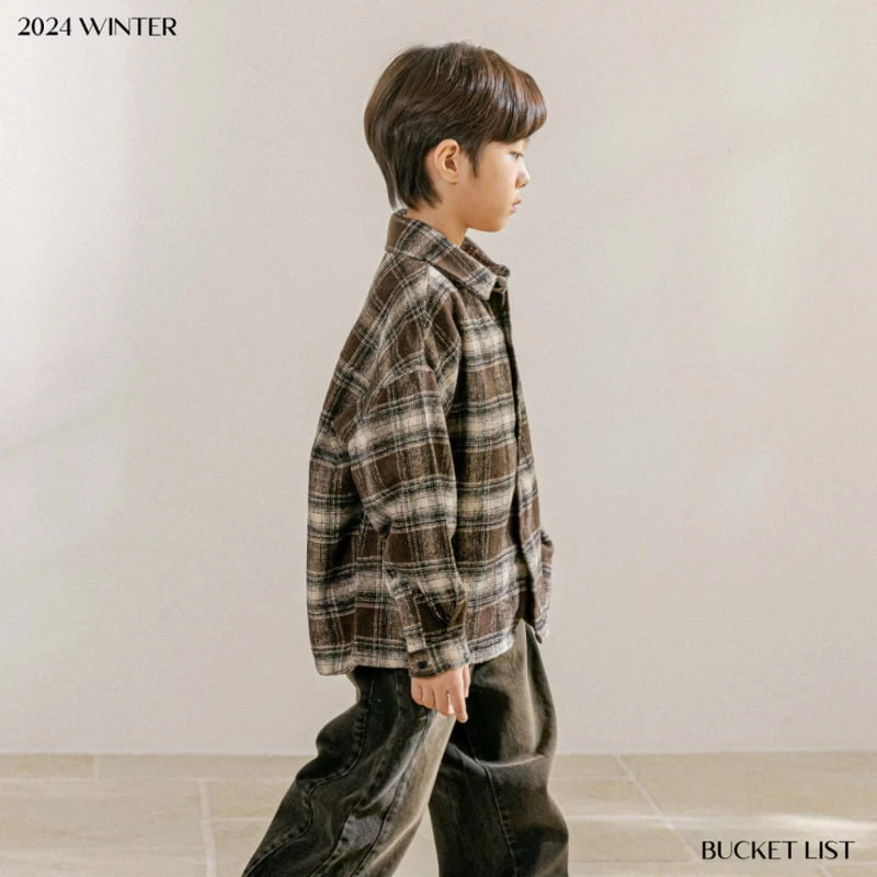 Bucket List - Korean Children Fashion - #todddlerfashion - Melo Check Shirt - 4