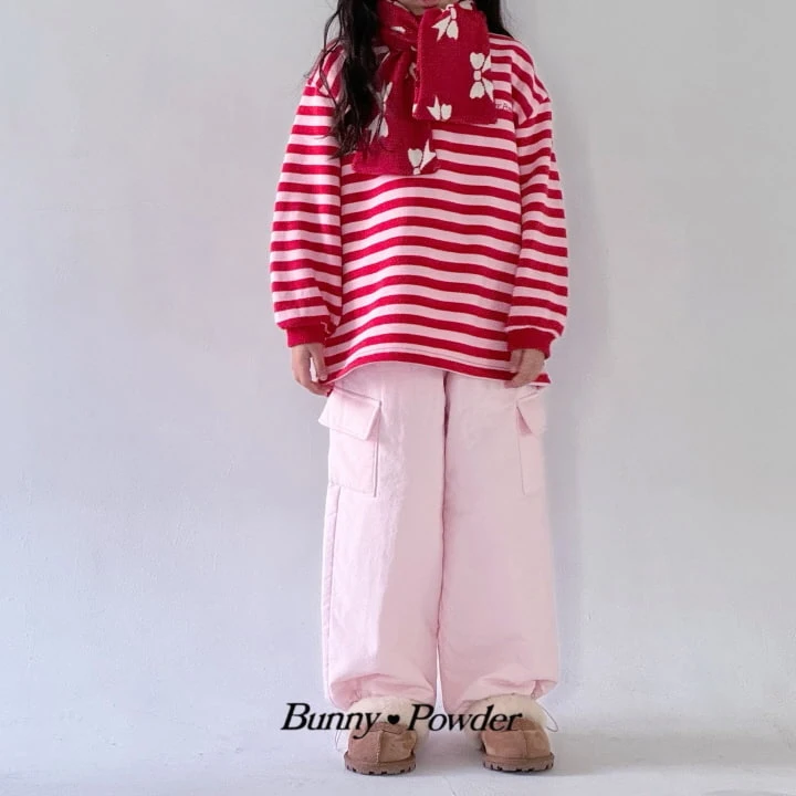 Bunny Powder - Korean Children Fashion - #Kfashion4kids - Striped Loose Fit Tee With Mom - 3