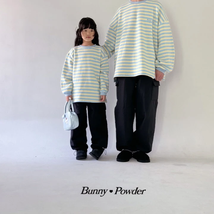 Bunny Powder - Korean Children Fashion - #childofig - Striped Loose Fit Tee With Mom - 11