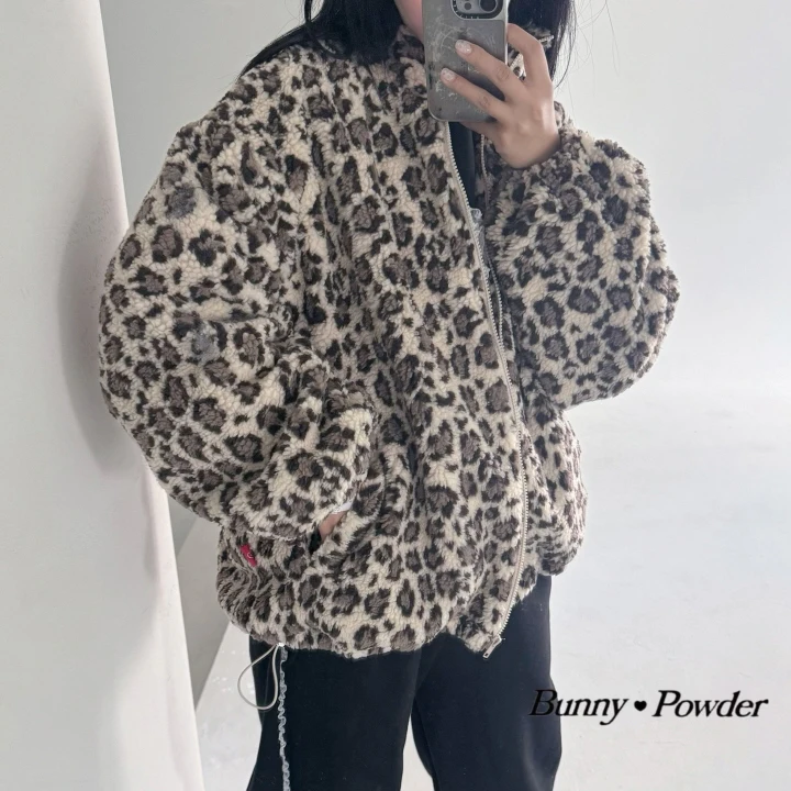 Bunny Powder - Korean Children Fashion - #fashionkids - Leopard Dumble Jumper with Mom - 7