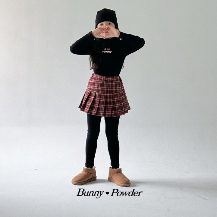 Bunny Powder - Korean Children Fashion - #kidzfashiontrend - Bunny Check Skirt - 9