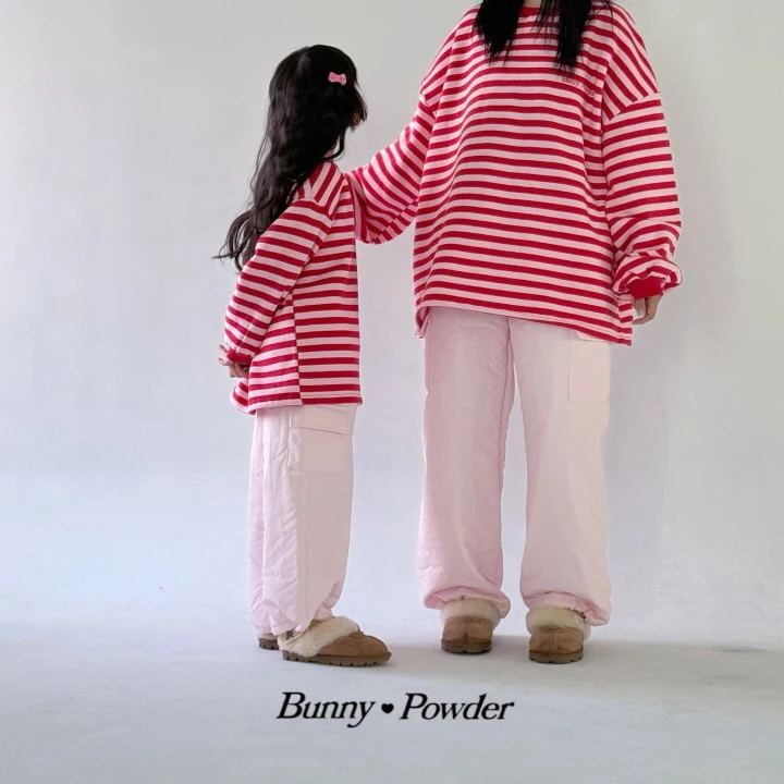 Bunny Powder - Korean Children Fashion - #Kfashion4kids - Striped Loose Fit Tee With Mom - 4