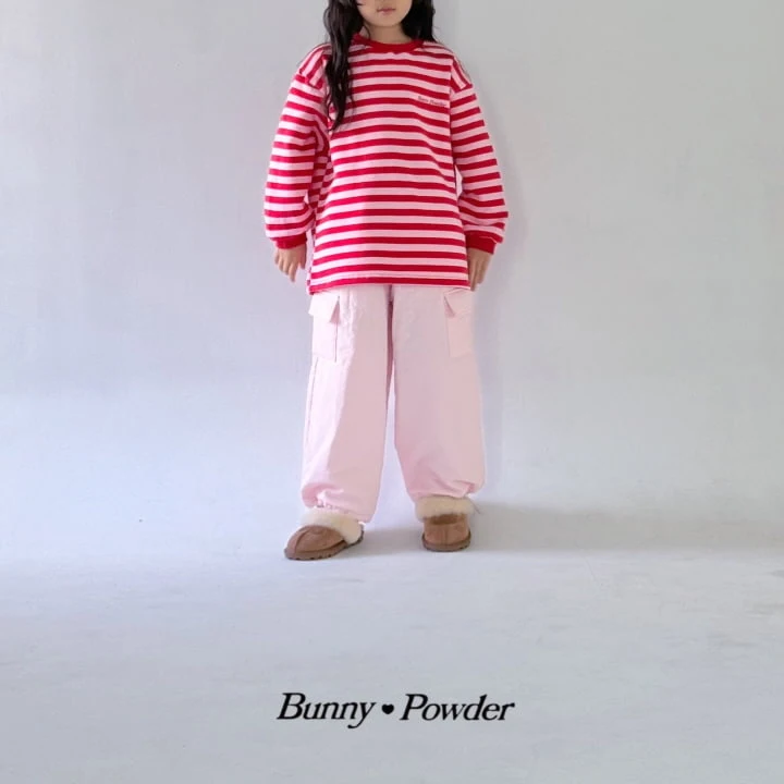 Bunny Powder - Korean Children Fashion - #minifashionista - Striped Loose Fit Tee With Mom - 6