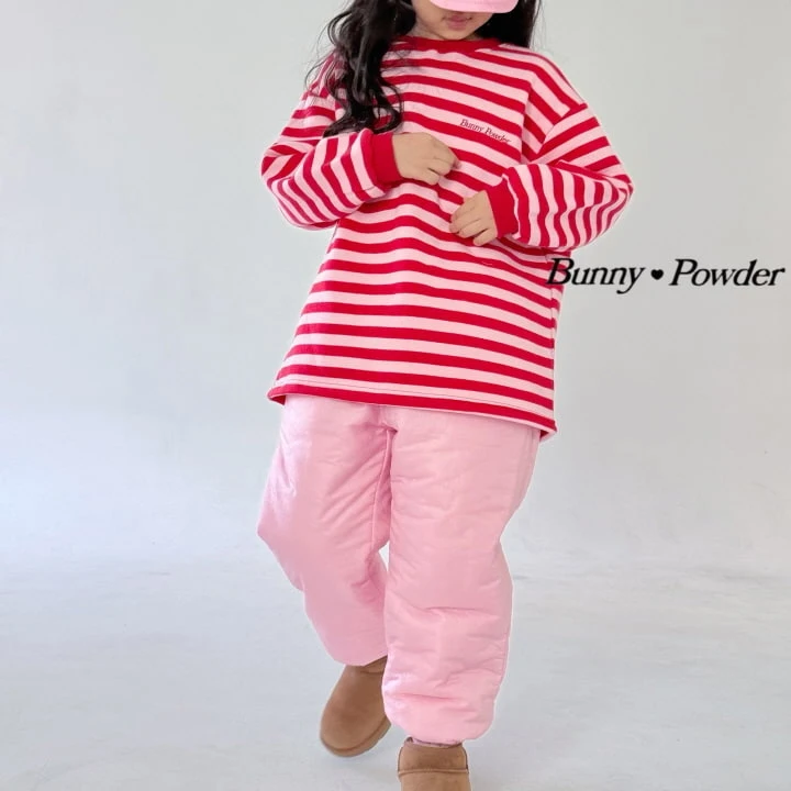 Bunny Powder - Korean Children Fashion - #prettylittlegirls - Striped Loose Fit Tee With Mom - 7