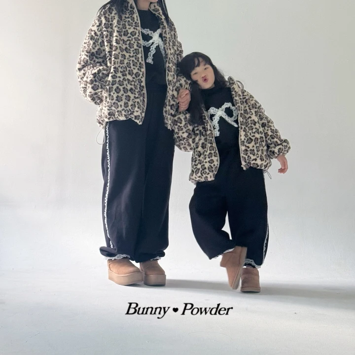 Bunny Powder - Korean Children Fashion - #toddlerclothing - Leopard Dumble Jumper with Mom