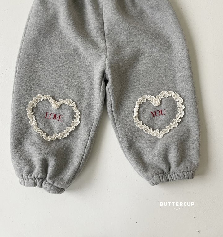 Buttercup - Korean Children Fashion - #childrensboutique - Love You Heart Fleece Pants - 6