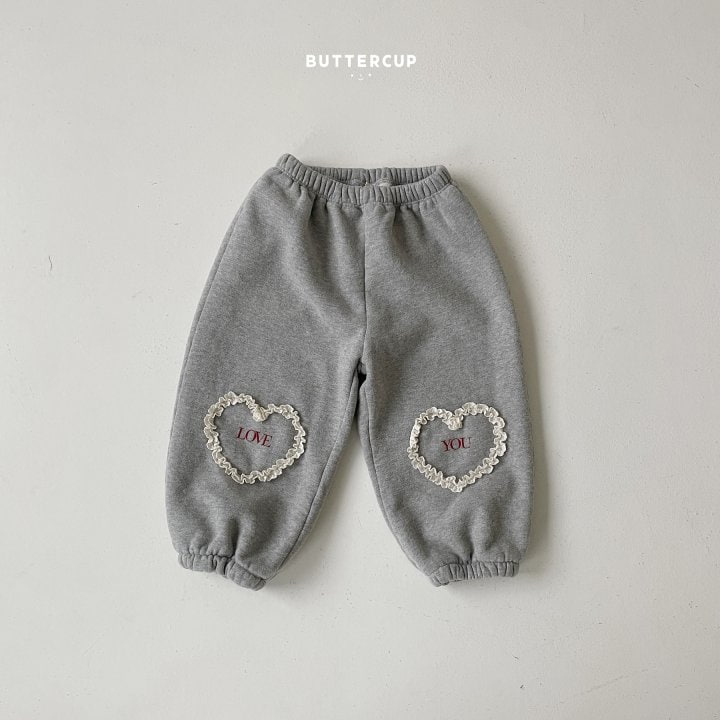 Buttercup - Korean Children Fashion - #fashionkids - Love You Heart Fleece Pants - 9