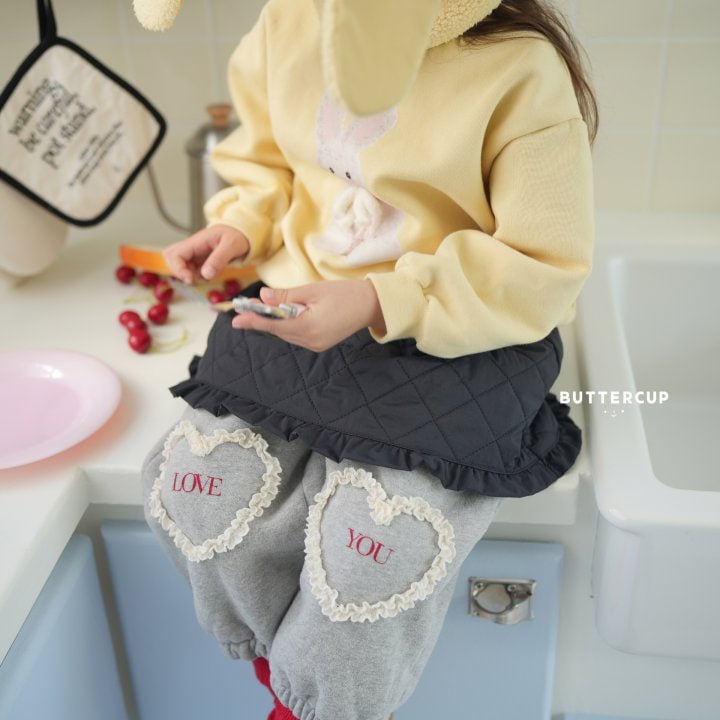 Buttercup - Korean Children Fashion - #kidsstore - Love You Heart Fleece Pants - 11