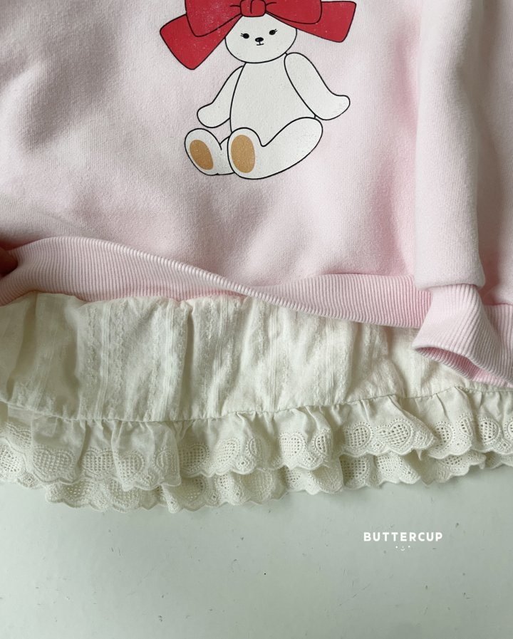 Buttercup - Korean Children Fashion - #kidzfashiontrend - Big Ribbon Rabbit Frill Sweatshirt - 3