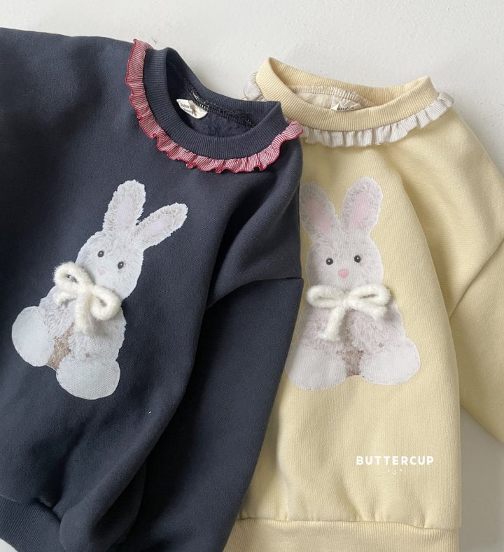 Buttercup - Korean Children Fashion - #littlefashionista - Check Frill Rabbit Sweatshirt - 3