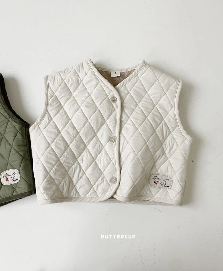 Buttercup - Korean Children Fashion - #minifashionista - My Cat Quilted Vest - 3