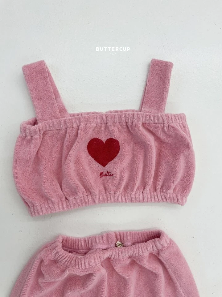 Buttercup - Korean Children Fashion - #minifashionista - Heart Terry Set - 6