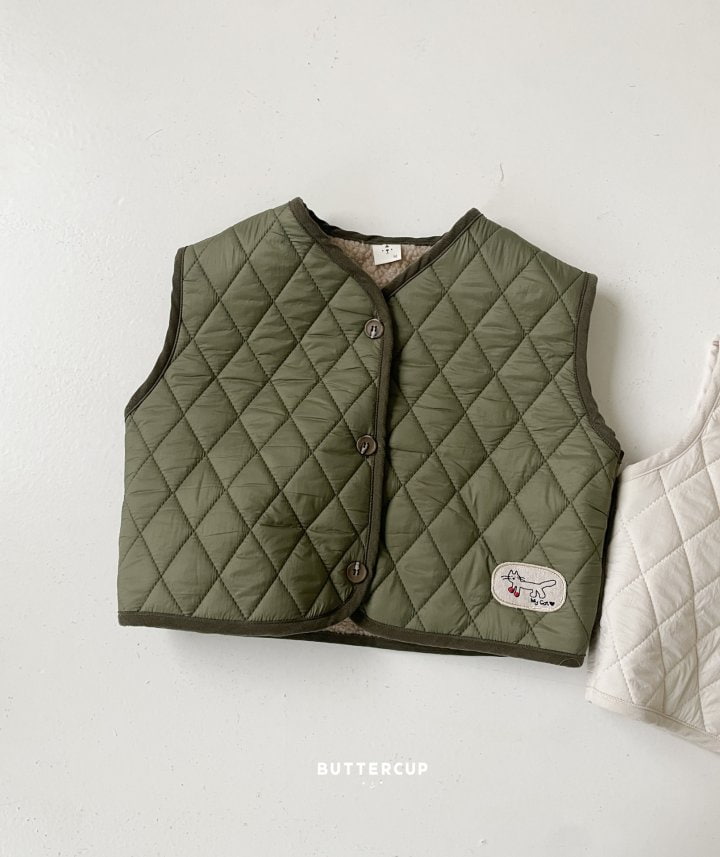 Buttercup - Korean Children Fashion - #minifashionista - My Cat Quilted Vest - 4