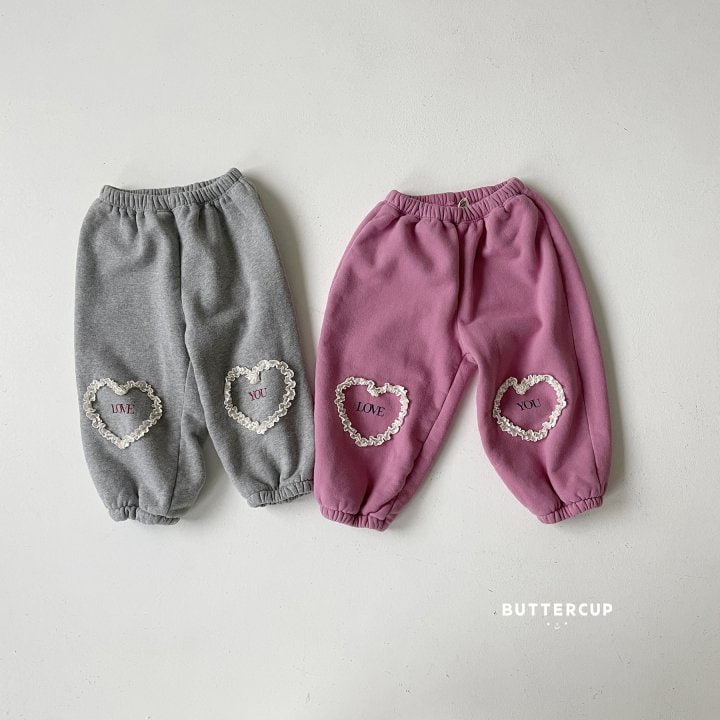 Buttercup - Korean Children Fashion - #prettylittlegirls - Love You Heart Fleece Pants