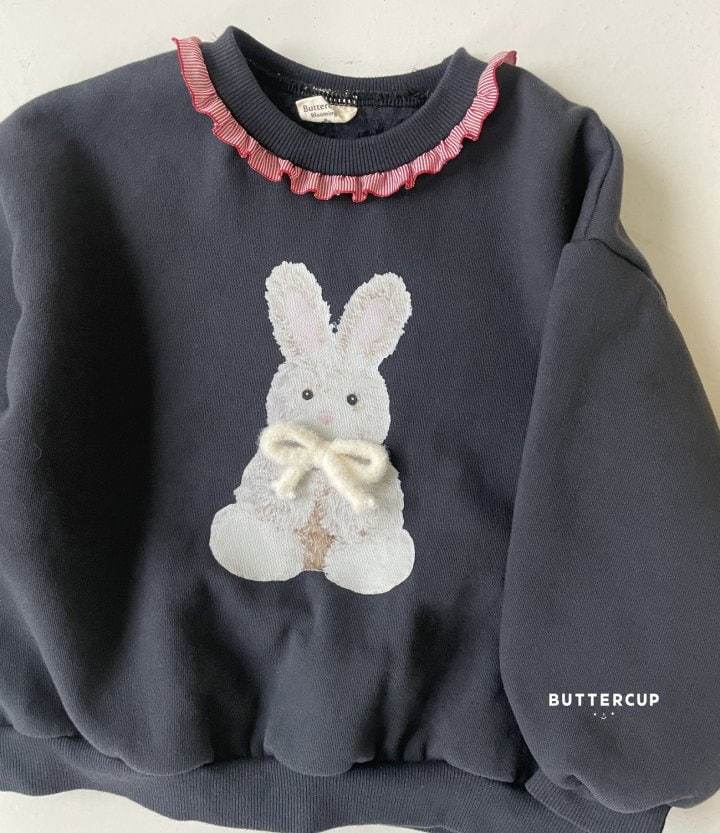 Buttercup - Korean Children Fashion - #prettylittlegirls - Check Frill Rabbit Sweatshirt - 6