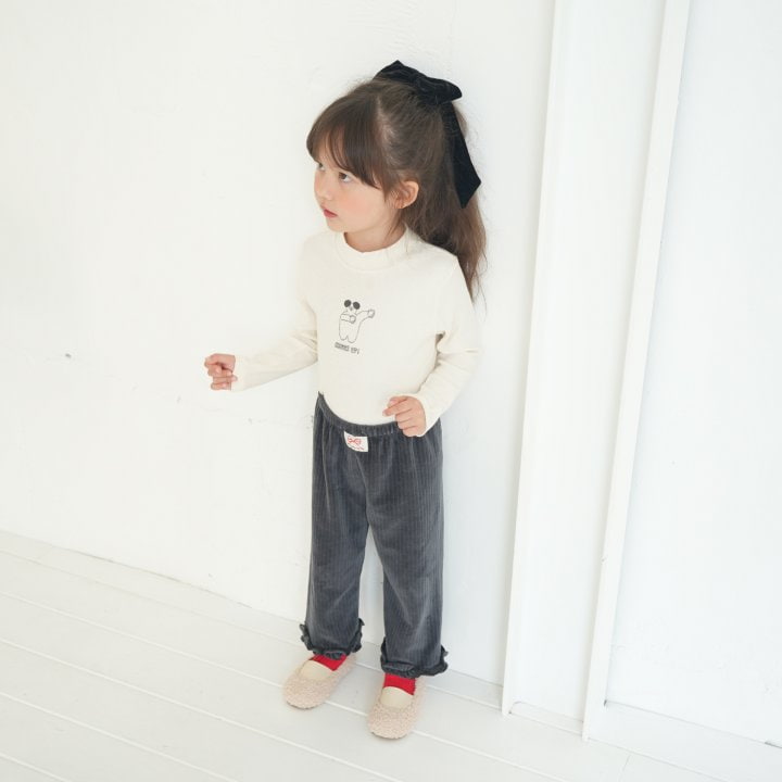 Buttercup - Korean Children Fashion - #todddlerfashion - Frill Veloa Pants - 3