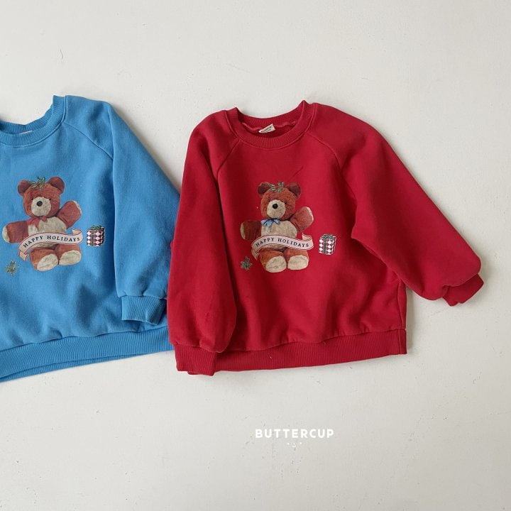 Buttercup - Korean Children Fashion - #toddlerclothing - Holiday Bear Sweatshirt