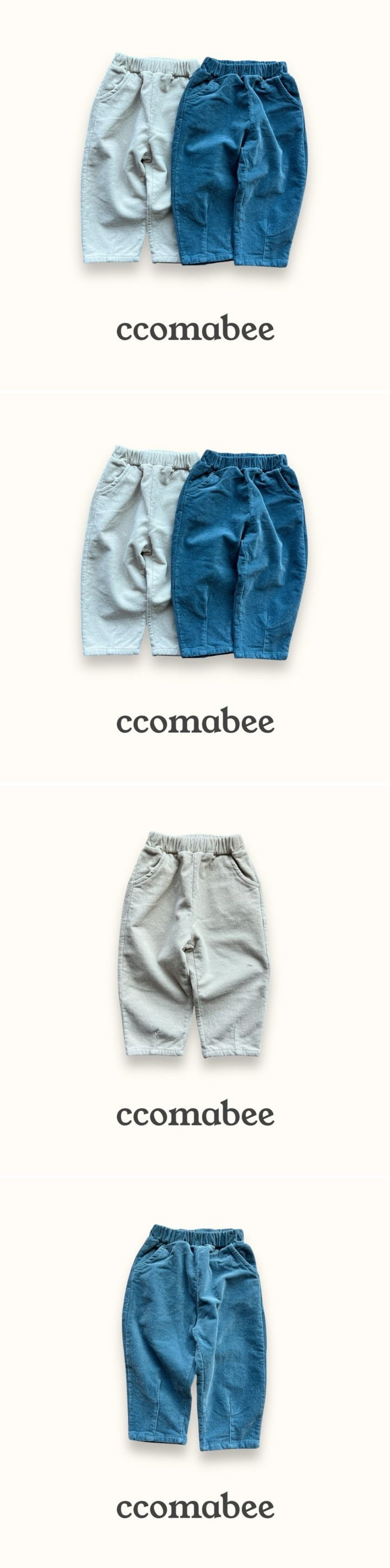 Ccomabee - Korean Children Fashion - #fashionkids - Coruuroy Fleece Dart Pants - 2