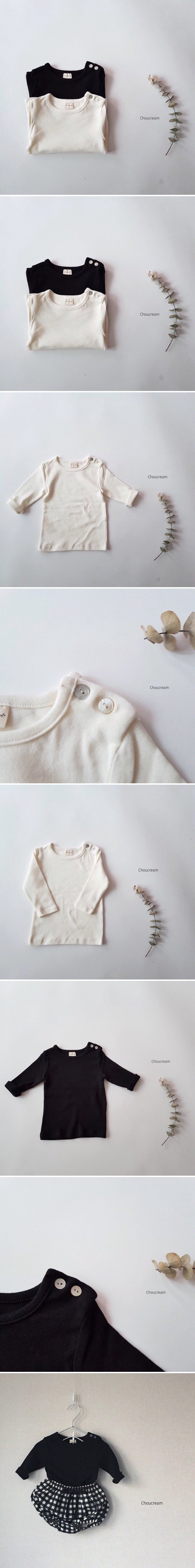 Choucream - Korean Baby Fashion - #smilingbaby - Bebe Winter Basic Tee - 2