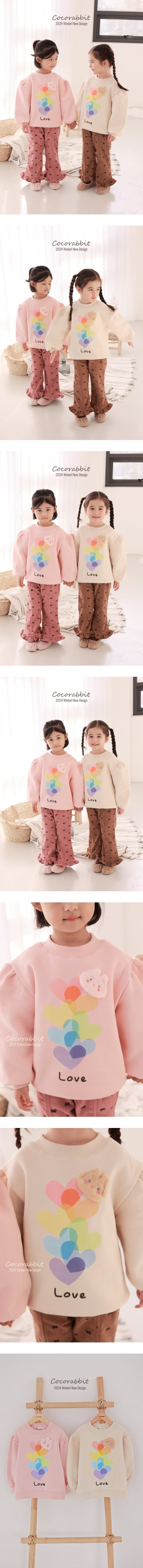 Coco Rabbit - Korean Children Fashion - #designkidswear - Winter Heart Rabbit Sweatshirts