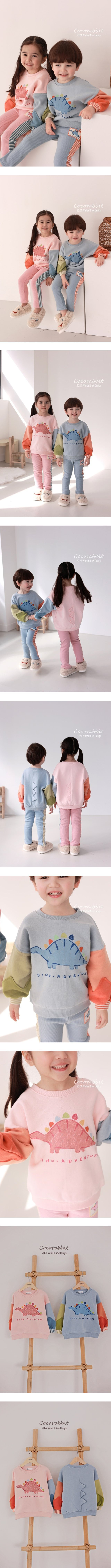 Coco Rabbit - Korean Children Fashion - #fashionkids - Winter Colored Dino Sweatshirts