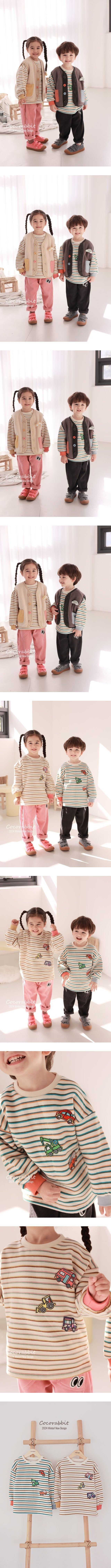 Coco Rabbit - Korean Children Fashion - #magicofchildhood - Stripe Car Tee