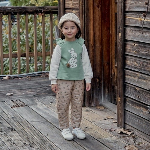 Coco Ribbon - Korean Children Fashion - #childofig - Floral Bonding Pants