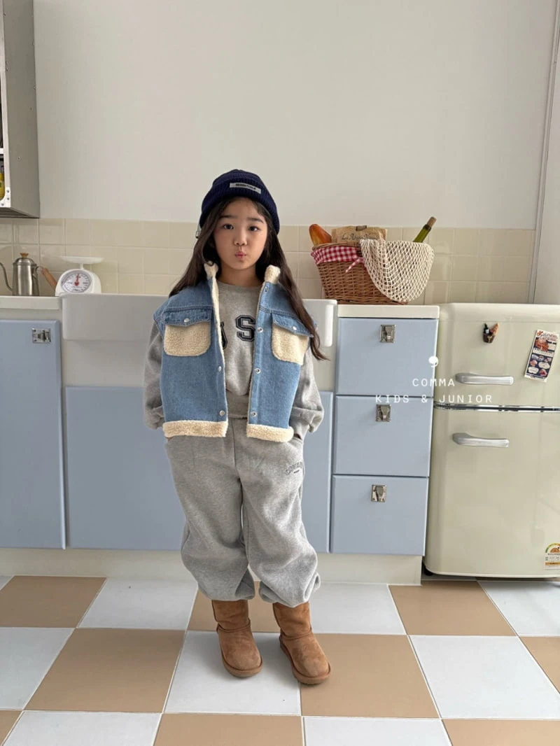 Comma - Korean Children Fashion - #Kfashion4kids - Denim Winter Vest - 6