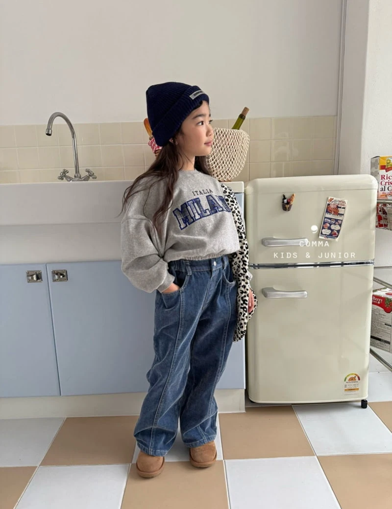 Comma - Korean Children Fashion - #prettylittlegirls - Fleece Denim Pants - 4