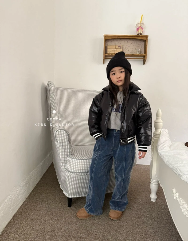 Comma - Korean Children Fashion - #designkidswear - Fleece Denim Pants - 7