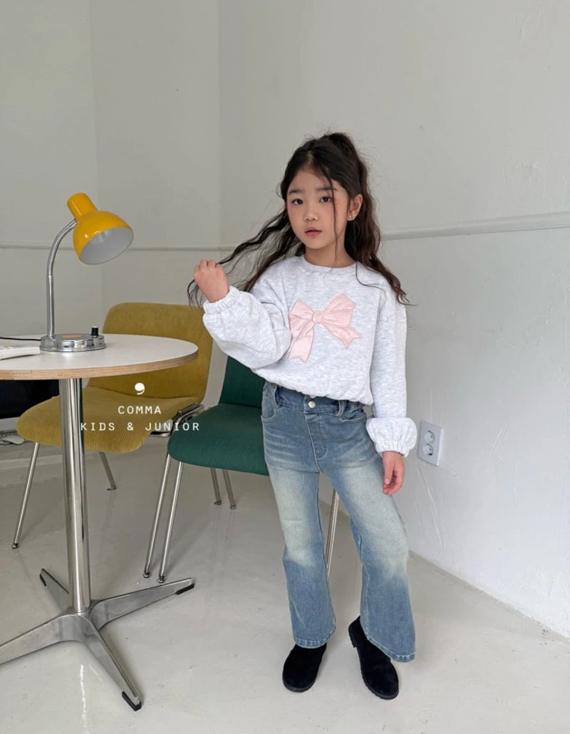 Comma - Korean Children Fashion - #designkidswear - Ribbon Sweatshirts - 9