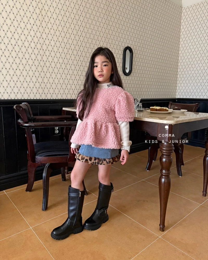 Comma - Korean Children Fashion - #kidsstore - Leopard Denim Skirt - 8