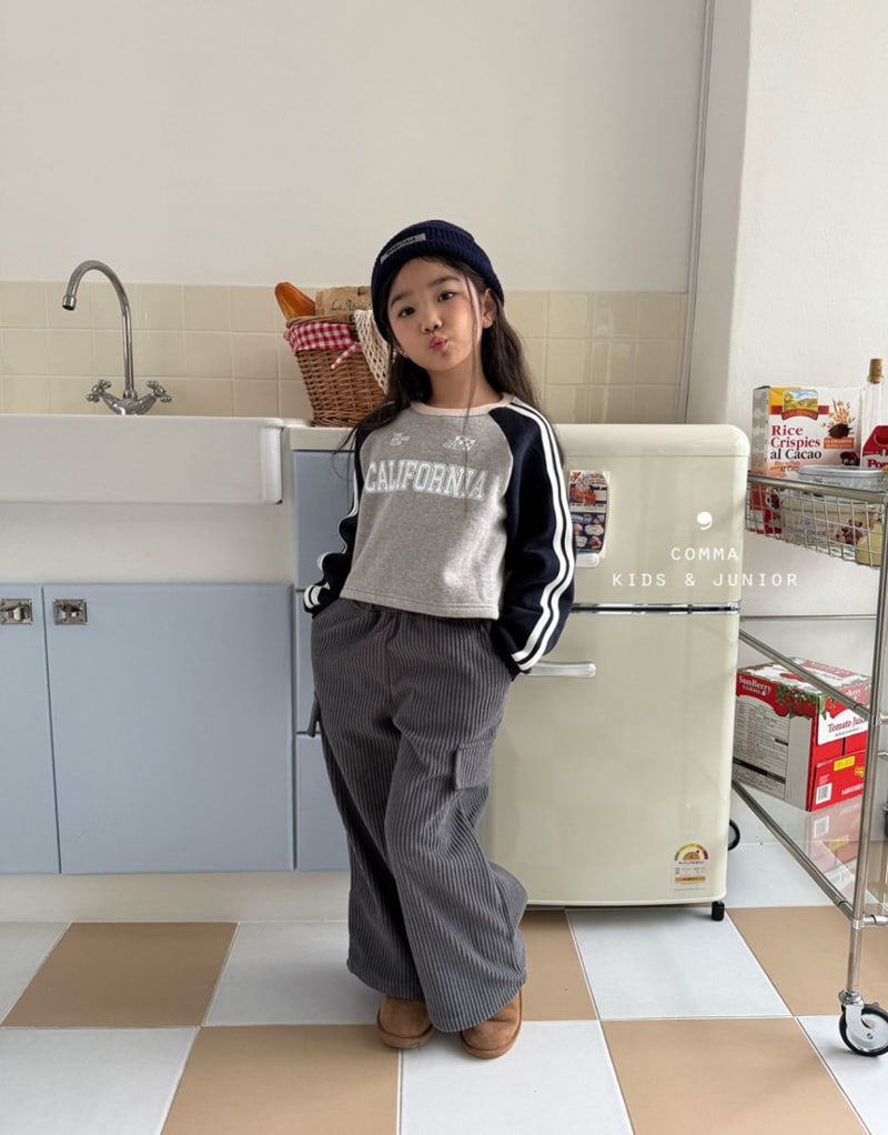 Comma - Korean Children Fashion - #todddlerfashion - Two Line Raglan Tee