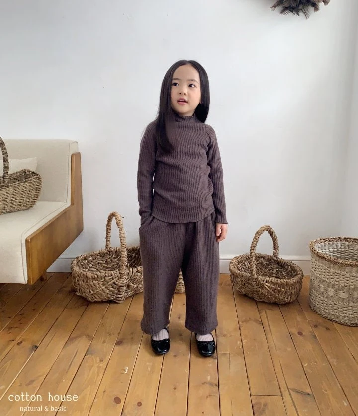 Cotton House - Korean Children Fashion - #Kfashion4kids - Ribbed Knit Raglan Set-up