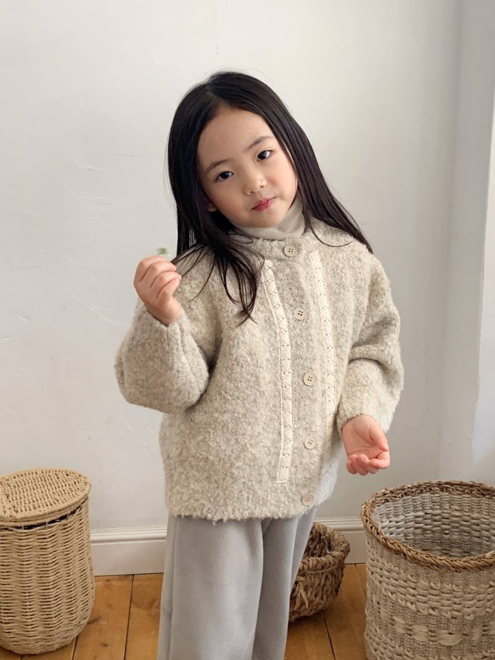 Cotton House - Korean Children Fashion - #Kfashion4kids - Puff Lace Cardigan - 6