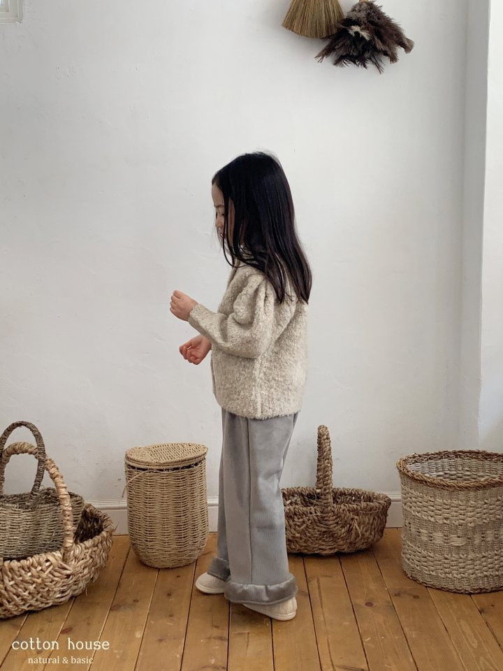 Cotton House - Korean Children Fashion - #childofig - Velvet Frill Fleece Pants - 3