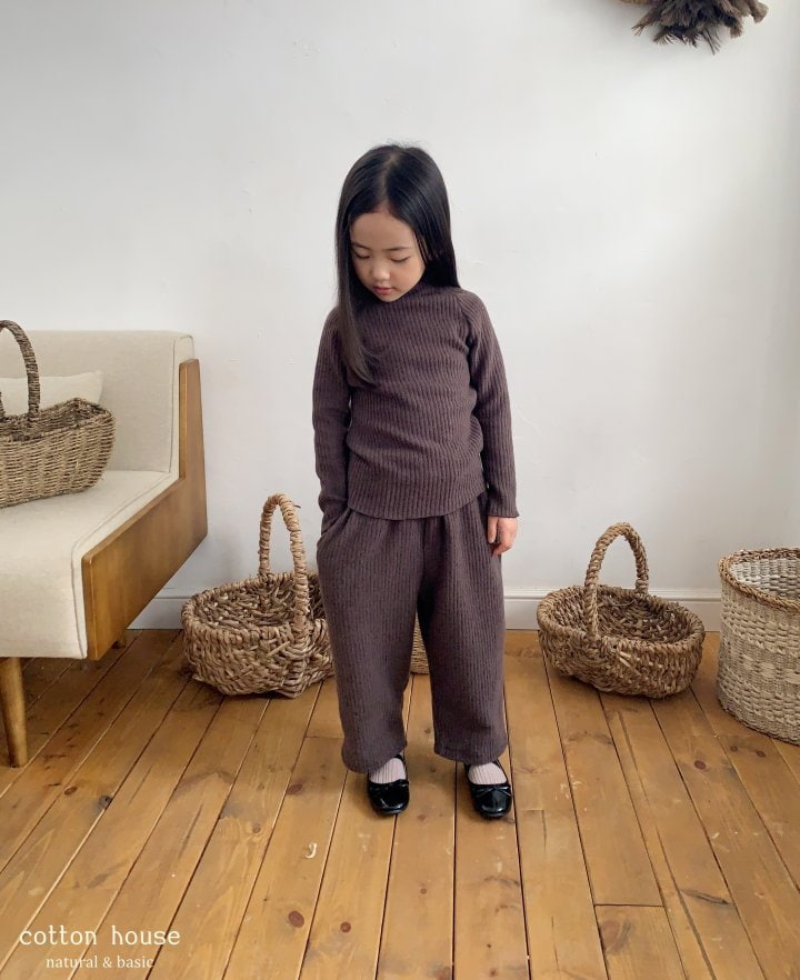 Cotton House - Korean Children Fashion - #childofig - Ribbed Knit Raglan Set-up - 7