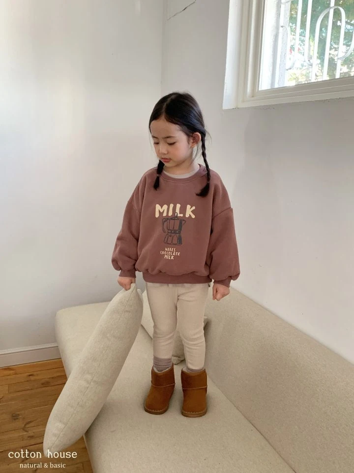 Cotton House - Korean Children Fashion - #childofig - Ribbed Fleece Leggings - 6