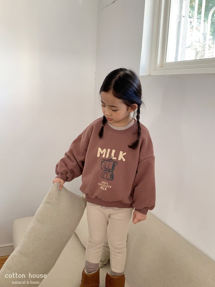 Cotton House - Korean Children Fashion - #childrensboutique - Ribbed Fleece Leggings - 7