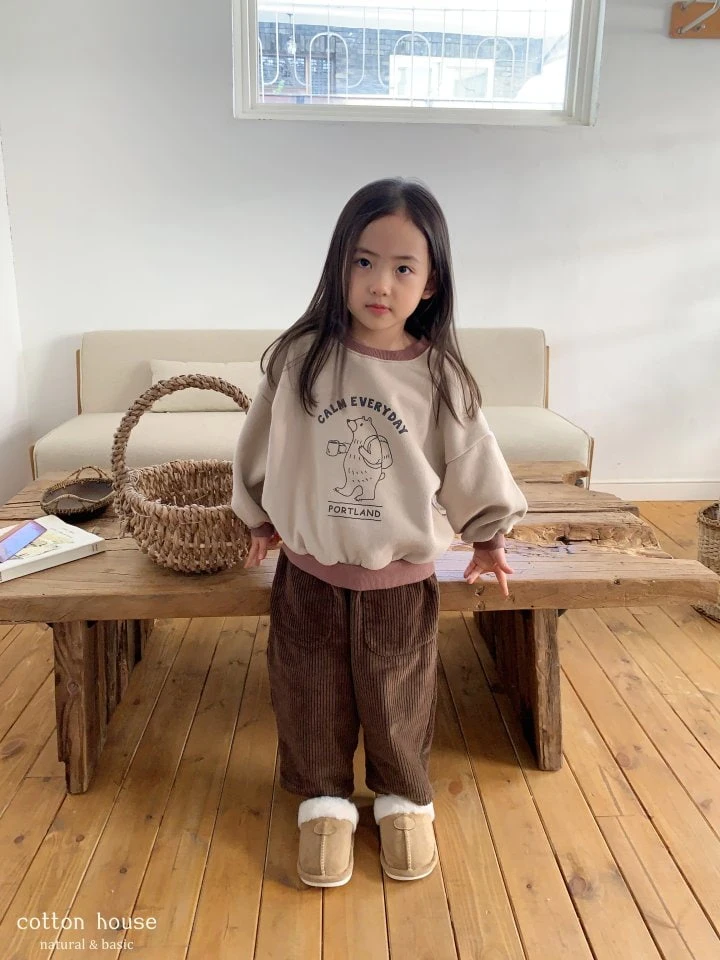 Cotton House - Korean Children Fashion - #childrensboutique - Raglan Bear Sweatshirt - 4