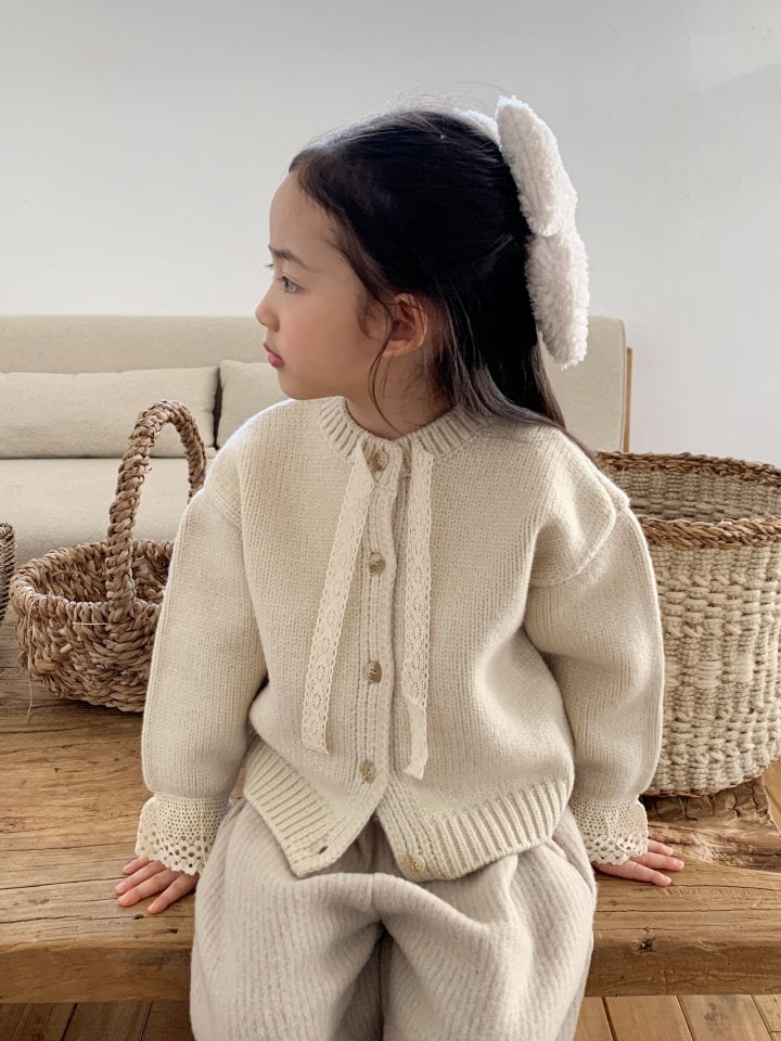 Cotton House - Korean Children Fashion - #discoveringself - Sleeve Lace Cardigan - 12