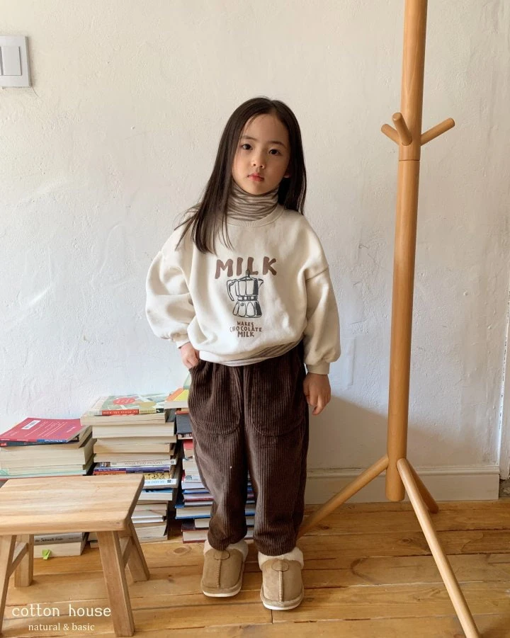 Cotton House - Korean Children Fashion - #discoveringself - Milk Sweatshirt - 3