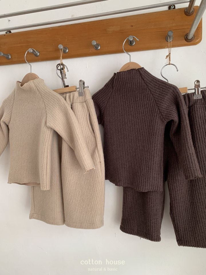 Cotton House - Korean Children Fashion - #discoveringself - Ribbed Knit Raglan Set-up - 10