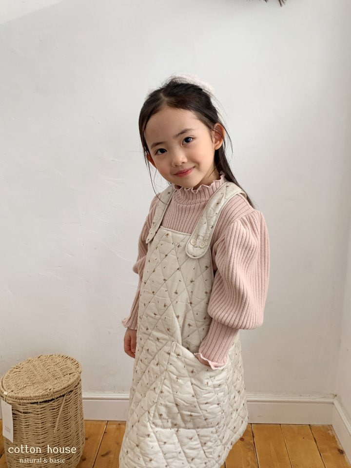 Cotton House - Korean Children Fashion - #littlefashionista - Ribbed Puff Tee - 3