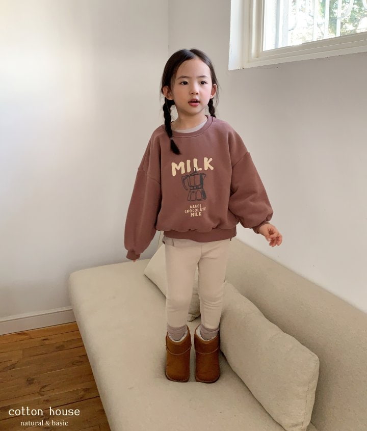 Cotton House - Korean Children Fashion - #magicofchildhood - Ribbed Fleece Leggings - 2