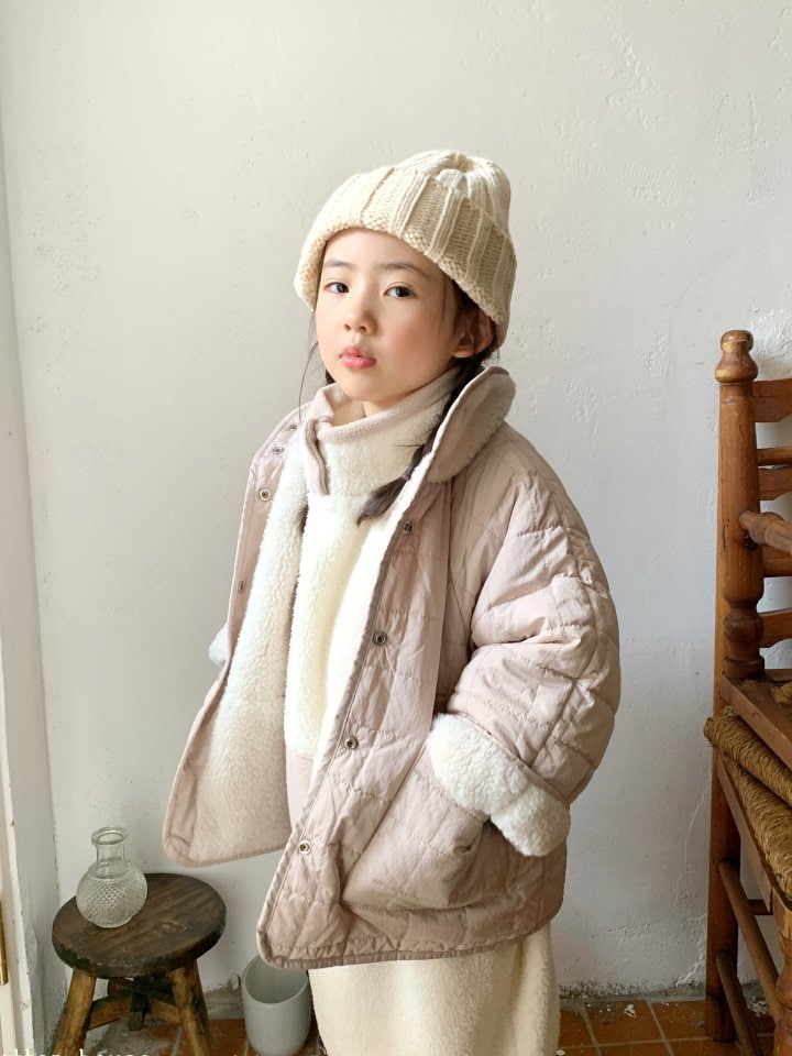 Cotton House - Korean Children Fashion - #littlefashionista - Reversible Square Padded Jacket - 4