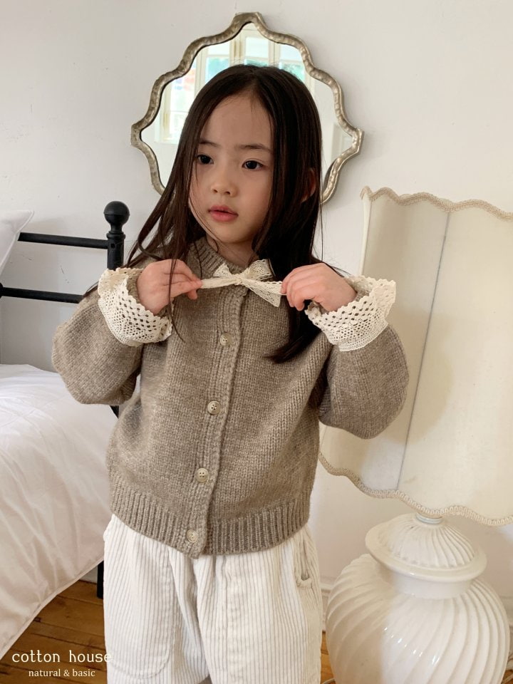 Cotton House - Korean Children Fashion - #magicofchildhood - Sleeve Lace Cardigan - 4