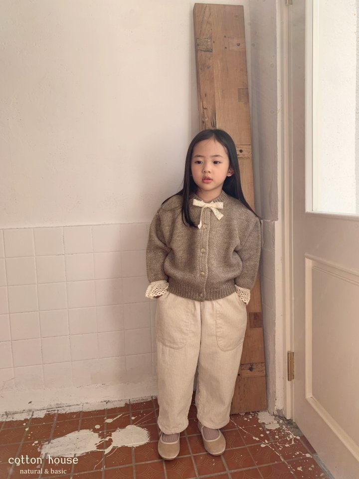 Cotton House - Korean Children Fashion - #prettylittlegirls - Corduroy Interlock Pants - 3